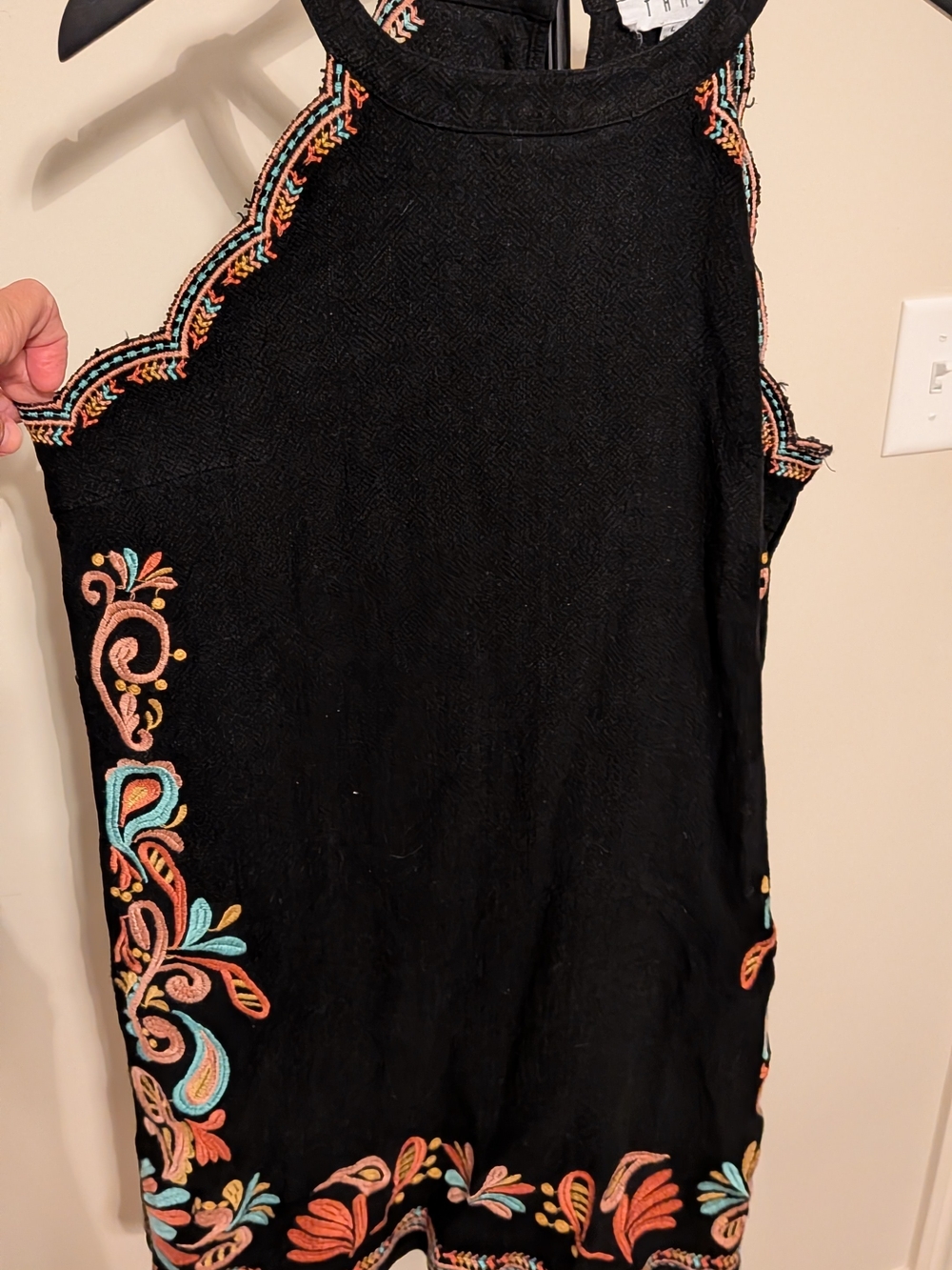 THML Black Jacket with Multicolor Embroidery